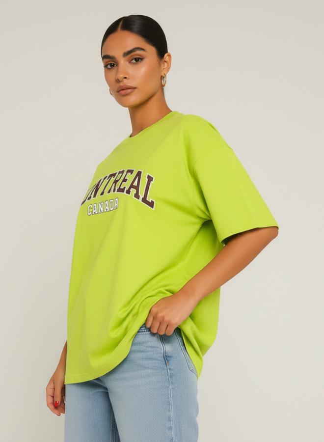 PAUSE Women Regular Fit Printed Neon T-Shirt - Image 1
